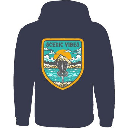 Scenic Vibes Navy Hooded Sweatshirt